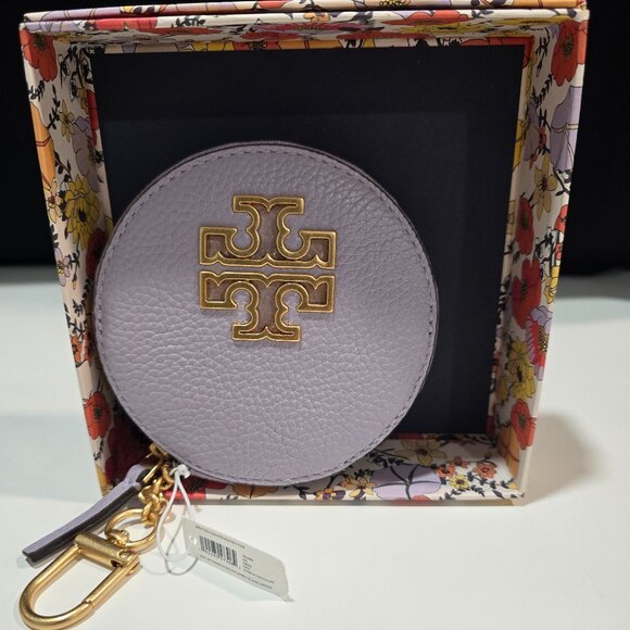 Tory Burch Lavender Britten Coin Purse Key Fob NWT w/TB Box - Picture 1 of 4